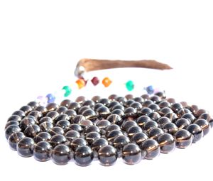 Prix de gros collier de perles 7 Chakra Mala Quartz fumé pierre de cristal de guérison spirituelle Piedras Naturales pour cadeau de fête - Product Image 3