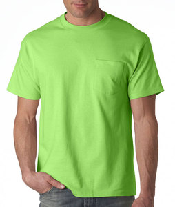 Vente en gros T-shirt uni blanc de haute qualité pour hommes 50% coton 50% polyester à manches courtes et col rond Logo personnalisé - Product Image 4