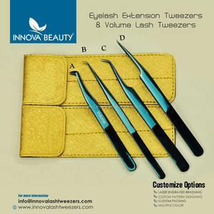 Pincettes professionnelles pour Extension de cils, pinces à épiler en Titanium pour le monde, haute qualité et sans allergie - Product Image 1