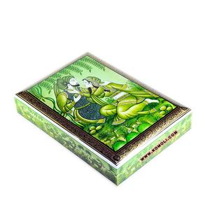 Caja de madera pintada a mano, diseño personalizado, indio - Product Image 1