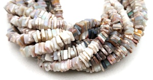 Qualité géniale 1 brin lisse forme carrée opale australienne naturelle pierre précieuse forme carrée bijoux perles Heishi - Product Image 6