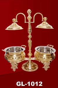 Gaufrier en laiton antique, 1 pièce, avec insertion d'aliments en acier inoxydable, capacité de 6 litre, pour les mariages, les restaurants, les hôtels - Product Image 3