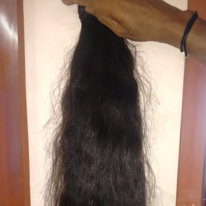 Cabello humano indio natural sin cutículas 100%. Cabello humano de buena calidad de 10 "hasta 40". Tejido de cabello sin procesar - Product Image 1