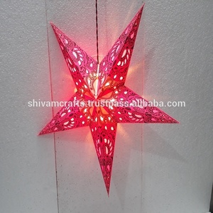 Lanternes étoiles en papier indiennes en gros Hot Trending Luxury Decor Mix Match Designs Lanternes/lampes étoiles en papier de Noël en gros - Product Image 5