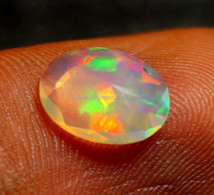 Piedra preciosa de ópalo etíope natural, de forma ovalada de ópalo facetado piedra preciosa, lo mejor para hacer joyas, bonita piedra de ópalo - Product Image 2