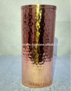 Hammered Copper <b>Candle</b> Jar Set of Three <b>Candle</b> Containers <b>Candle</b> <b>Tins</b> Manufacturer From India - Product Image 3