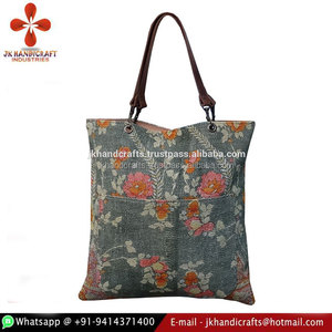 Vintage colcha de Boho Kantha señoras bolso de mano - Product Image 3