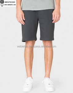 Pantalones Cortos Deportivos para Hombre con Diseño Decorativo, Antiarrugas, Teñidos con Hilo, Cómodos, Transpirables, de Algodón, Poliéster y Felpa, Elásticos - Product Image 1