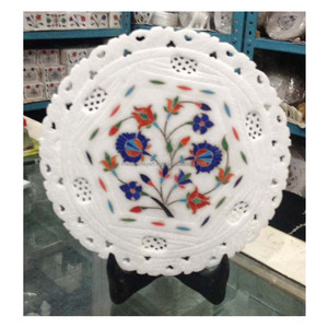 Décoration De la maison Ronde Plaque De Marbre - Product Image 1
