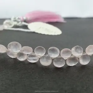 Natural Rose Quartz Stone Faceted Heart Briolette Gemstone Beads From Manufacturer Suppliers at Wholesale Factory Price Buy Now