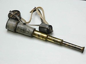 Telescopio de catalejo antiguo coleccionable náutico Kelvin & Hughes con estuche de cuero. - Product Image 2