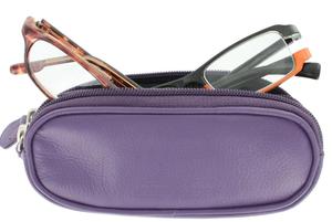 Étui à lunettes double pour deux montures/Étui à lunettes en cuir double face - Product Image 4