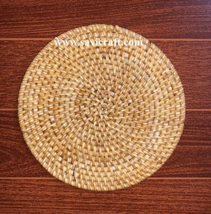 Porte-gobelets en rotin de bonne qualité pour la vaisselle de cuisine / Sous-verres ronds en rotin tissé du Vietnam, autres articles de rangement pour la maison, faits à la main - Product Image 5