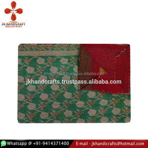 Wholesale Handmade <b>Bedding</b> Blanket <b>Vintage</b> Floral Sari Kantha Throw - Product Image 2