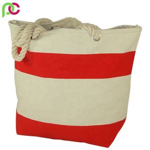 2021 femmes été personnalisé sérigraphié coton toile fourre-tout sac de plage écologique deux poignées fermeture à glissière lettre décoration - Product Image 5