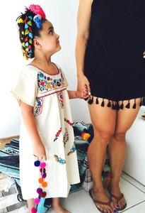 Robe de plage élégante Hippie mexicain, petite princesse brodée, Style Folk, pour couvrir le maillot de bain et Bikini, tunique pour petite fille, vêtements d'été - Product Image 2