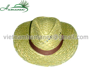 Sombreros de paja estilo Fedora de algas marinas naturales hechos a mano Diseño simple de vaquero - Product Image 4
