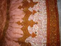 Robe de mariée moderne grande taille style trompette/sirène 2018, lehenga orange brodé, dentelle richement travaillée à la main, ourlet longueur ras du sol