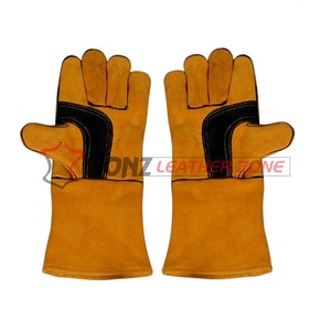 Gants de sécurité industriels en cuir véritable pour le soudage de gants de travail antidérapants anti-coupures et anti-chocs - Product Image 2