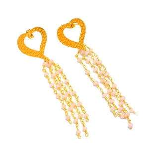 Boucles d'oreilles multi-pierres précieuses, 50 pièces, plaqué or, clips - Product Image 3