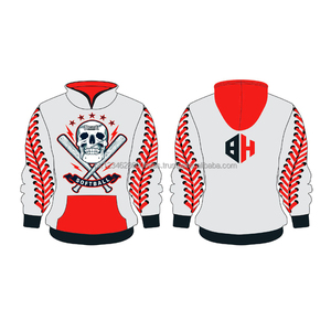 Custom Skull Baseball Sweat Hoodie - Product Image 1