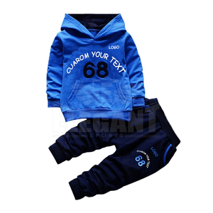 Combinaison de jogging en polyester/coton avec logo personnalisé, uniforme de sport pour enfants, vente en gros, 2020 - Product Image 3