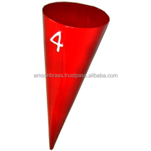 กรวยแขวนผนังสำหรับตกแต่งบ้านกรวยดอกไม้โลหะสีขาว - Product Image 4