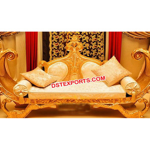 เอเชียแต่งงานทองเหลืองมหาราธานแต่งงานชุดโซฟามะฮอกกานีแต่งงานที่มีสไตล์เวทีเฟอร์นิเจอร์ - Product Image 1
