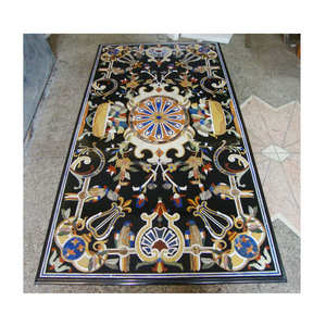 Black Inlay <b>Stone</b> <b>Table</b> <b>Top</b> - Product Image 1