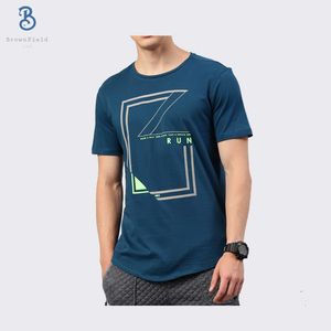 Bangladesh Manufacturer's Wholesale Custom Sport T-Shirt New Design Casual Plus Size Men's Jersey Fabric with Short Sleeve Neck - Product Image 3