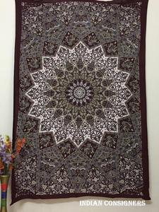 Coton belle taille jumelle couvre-lit étoile Mandala éléphant imprimé Animal tenture murale tapisseries décor à la maison par les expéditeurs indiens - Product Image 2