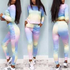 2Pcs Womens Hoodies Sport Tops Pants Tracksuit Sweatshirt Sweat Suit Jogging Set (M, Black) - Product Image 4