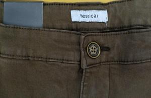 Pantalones Oxford Chino de Algodón para Mujer, Antiestáticos, Teñidos en Prenda, Frente Plano, Formales, con Bolsillos con Cremallera y Cierre de Botón - Product Image 4