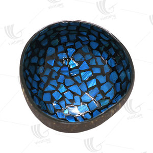 Cuenco de cáscara de coco lacado de textura única, hecho en Vietnam, cuencos de coco hechos a mano, precio barato al por mayor - Product Image 2