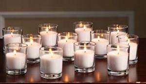 Bougie de cire de soja simple en verre simple personnalisée pour l'église bougie blanche True Scent bougies en gros, pots de bougie de cire de verre, cire votive - Product Image 2