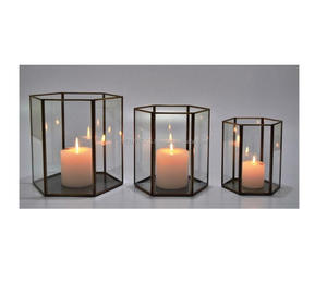 เชิงเทียนทองเหลืองโบราณอันสวยงามทำด้วยมือ IHA MFG ในร่ม/กลางแจ้งสำหรับบ้านสำนักงานโรงแรมงานแต่งงานคริสต์มาส - Product Image 1