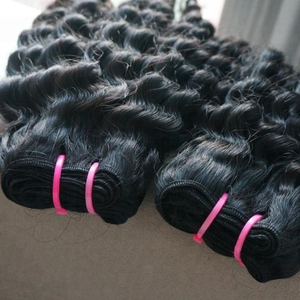 Super vente sur le dessus vietnamien réel humain Remy Extension de cheveux Double dessiné non transformé cheveux vierges tissage Kinky Curl - Product Image 1