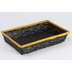 Hand woven tray basket bamboo basket square hot product cheap item to sell no minimum quantity