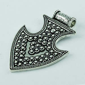 Pendentif Charme de Beauté Royal Oxydé en Argent Sterling 925 Massif Unisexe - Product Image 3