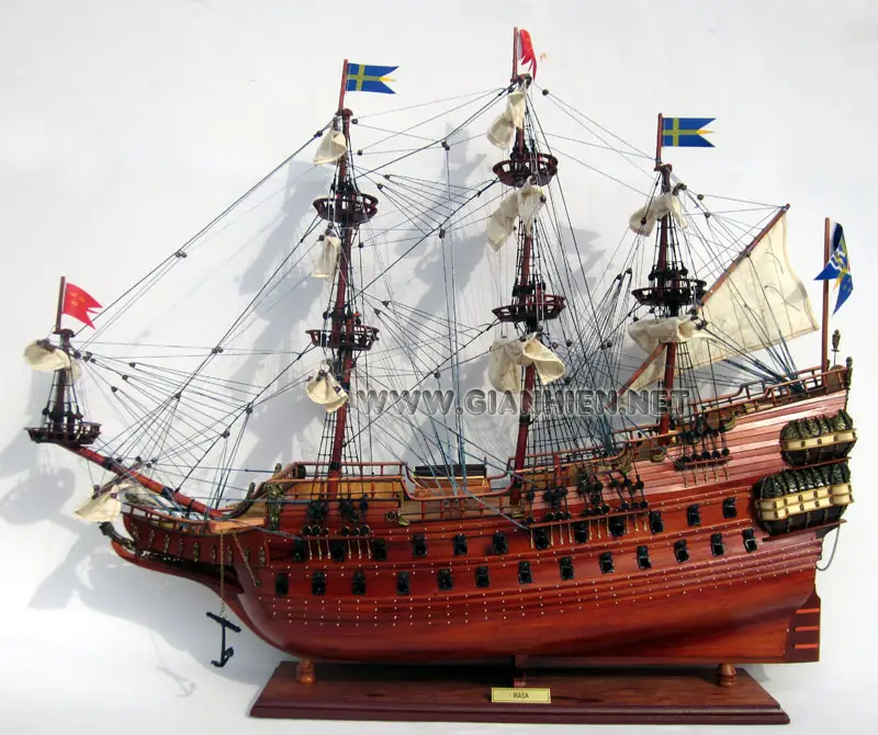 WOODEN WASA 60cm MODEL TALL SHIPS/ WOODEN TALL SHIP/ CRAFT SHIP MODEL