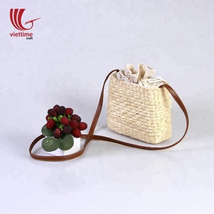 กระเป๋าฟางทรงต่างๆ สำหรับผู้หญิง/ กระเป๋าฟางทำมือพร้อมซับใน - Product Image 4