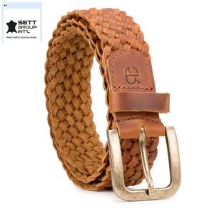 Ceinture en cuir de vachette OEM pour hommes, mode décontractée, longueur personnalisée, boucle en alliage d'acier et de cuivre, conception personnalisée en cuir véritable - Product Image 2
