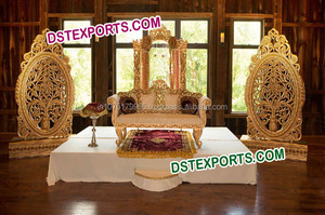 Boda musulmana función Sangeet escenario boda Mehandi etapa con Swing decoraciones de boda musulmán Mehandi etapa - Product Image 5