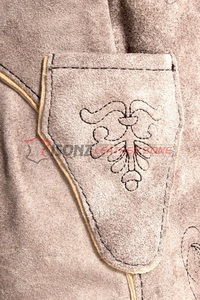 OEM Factory New Design Austrian Traditional Lederhosen Unisex Embroidered Printed <b>Shorts</b> With Anti-Wrinkle Features Light Color - Product Image 4
