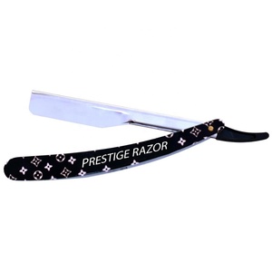 Maquinilla de afeitar desechable PRESTIGE RAZOR para hombre, maquinilla de afeitar de seguridad, acabado satinado, mango de aluminio, hoja única negra completa para Bikini corporal - Product Image 5