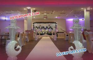 ทางเดินแต่งงานนกยูงเสาไฟเบอร์ทางเดินเสาเสาแต่งงานผู้ผลิต - Product Image 6