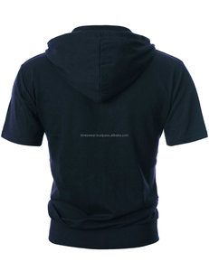 Men's Slim Fit Short Sleeve Lightweight Zip-up Hoodie Casual Hoodie - Product Image 2