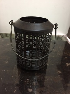 Elegant Vintage Metal Lantern with Rope Handle As Home or Hotel Decor Other <b>Candle</b> Holders Lanterns & <b>Candle</b> Jars - Product Image 2