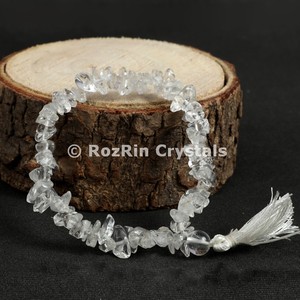 Gemstone bracelets : Crystal Quartz Chips Power healing Bracelets - Product Image 1