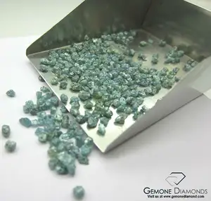 Lot de diamants rugueux bleu verdâtre, pièces détachées naturelles 2 mm à 3 mm